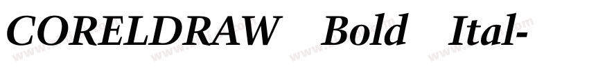 CORELDRAW Bold Ital字体转换